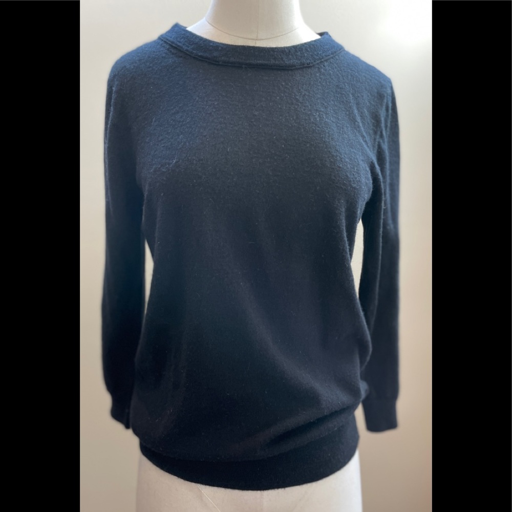 JCrew black tippi sweater Sz med.